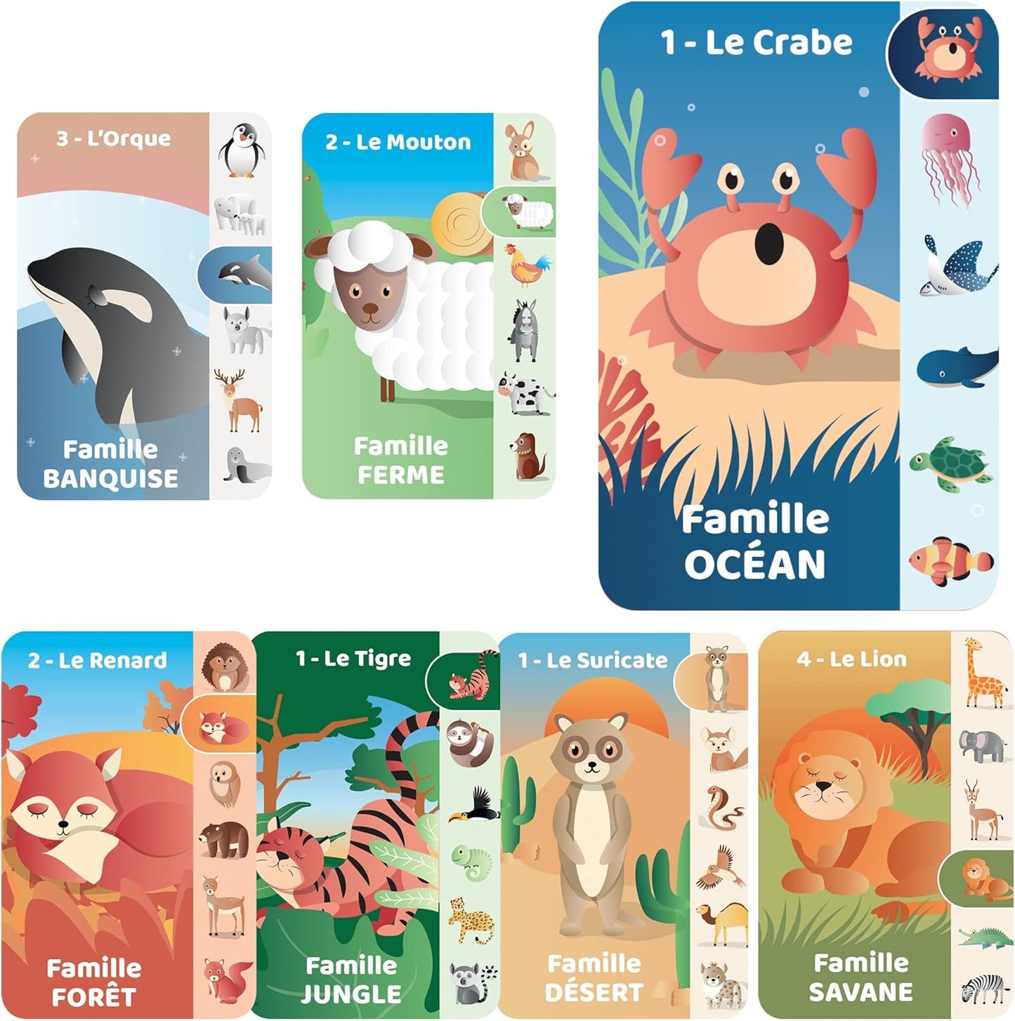 Jeu 7 familles animaux