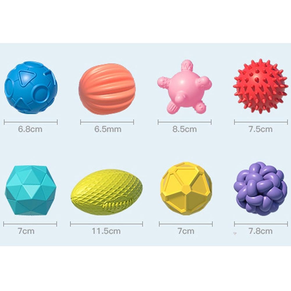Coffret 8 balles sensorielles