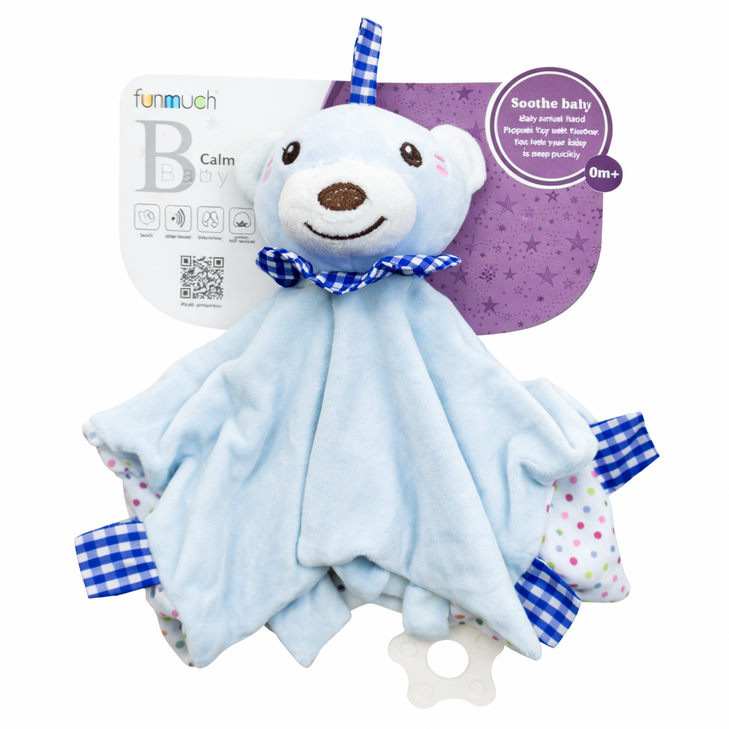 Doudou ours bleu