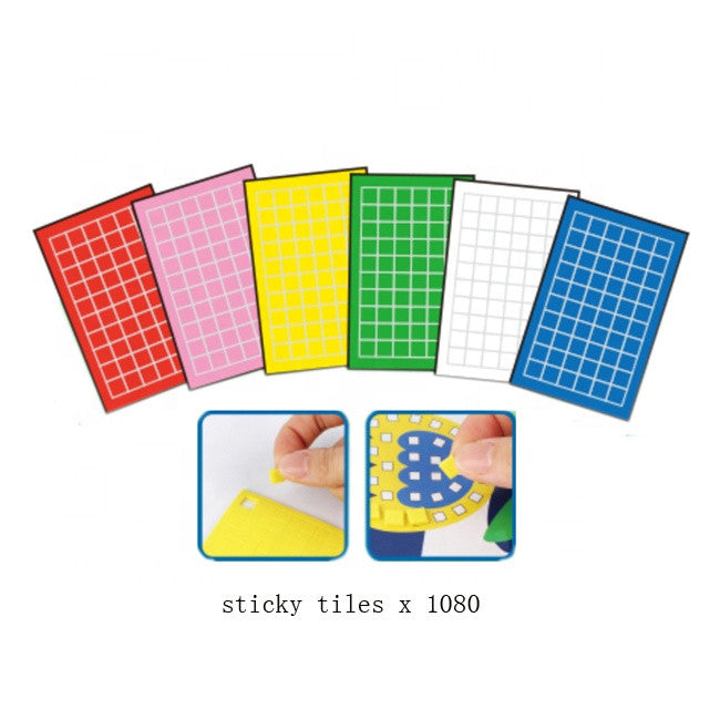 Jeu éducatif mosaïque avec autocollants en mousse