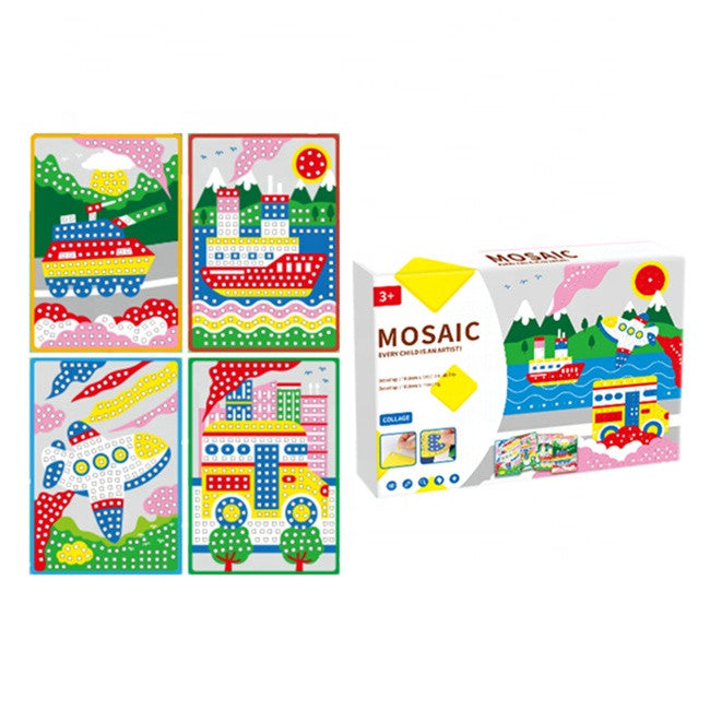 Jeu éducatif mosaïque avec autocollants en mousse