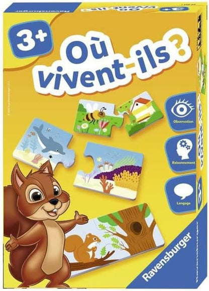 Jeu Où vivent-ils ? Ravensburger