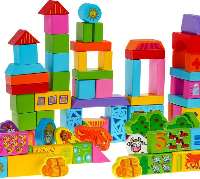 Cubes en bois de la ferme