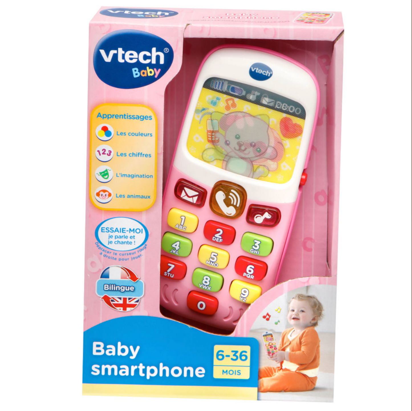 Vtech Baby smartphone bilingue rose