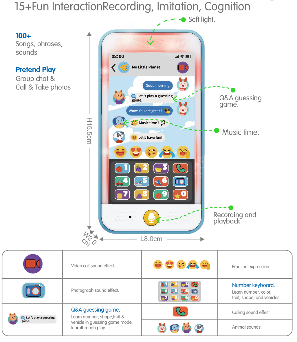 Téléphone éducatif interactif multifonctions – Hola Toys