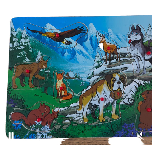 Puzzle en bois animaux de la montagne (occasion)