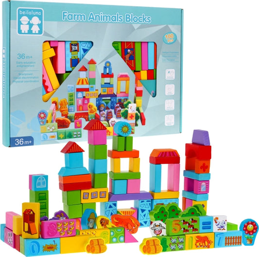 Cubes en bois de la ferme