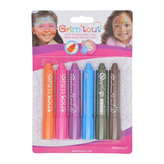 Boite 6 sticks de maquillage - Arc-en-ciel