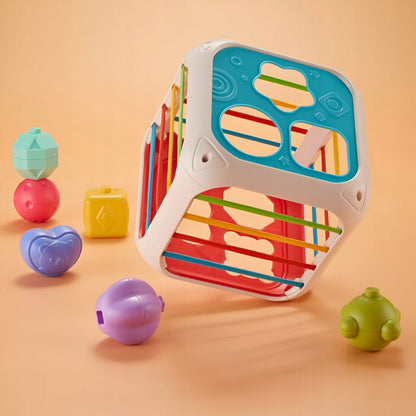 Cube sensoriel à élastiques