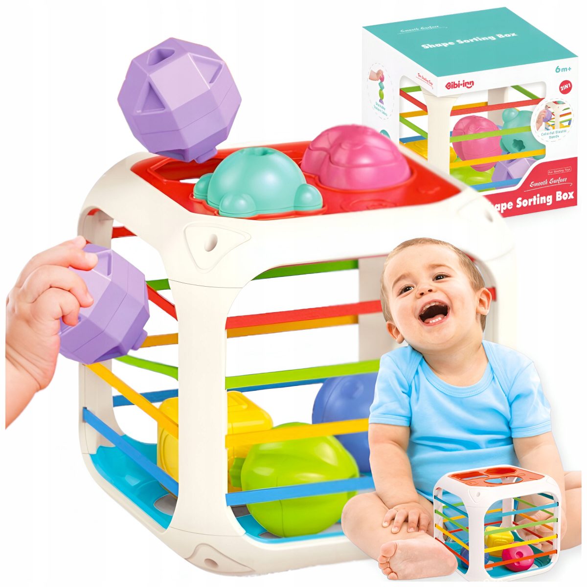 Cube sensoriel à élastiques