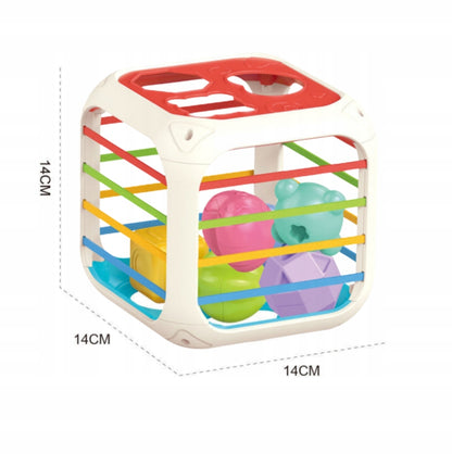 Cube sensoriel à élastiques