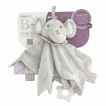 Doudou éléphant gris