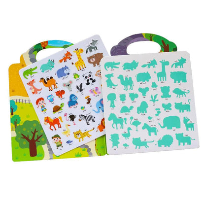 كتاب اللواصق الحيوانات - Livre d'autocollants Les animaux