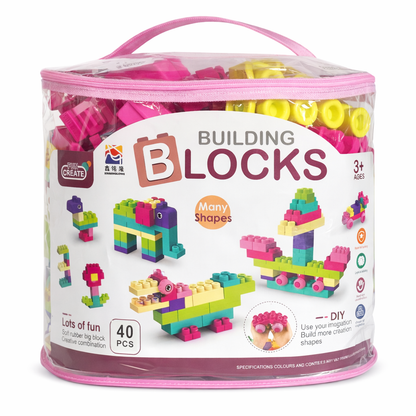 Sac de blocs de construction souples – 40 pièces