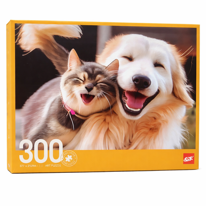 Puzzle 300 pièces – Chien et chat